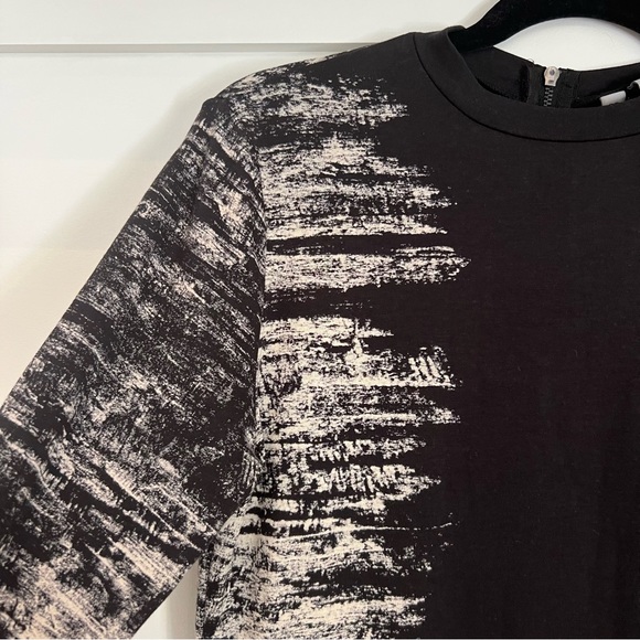 Black and white midi pencil long sleeve dress - Picture 4 of 10